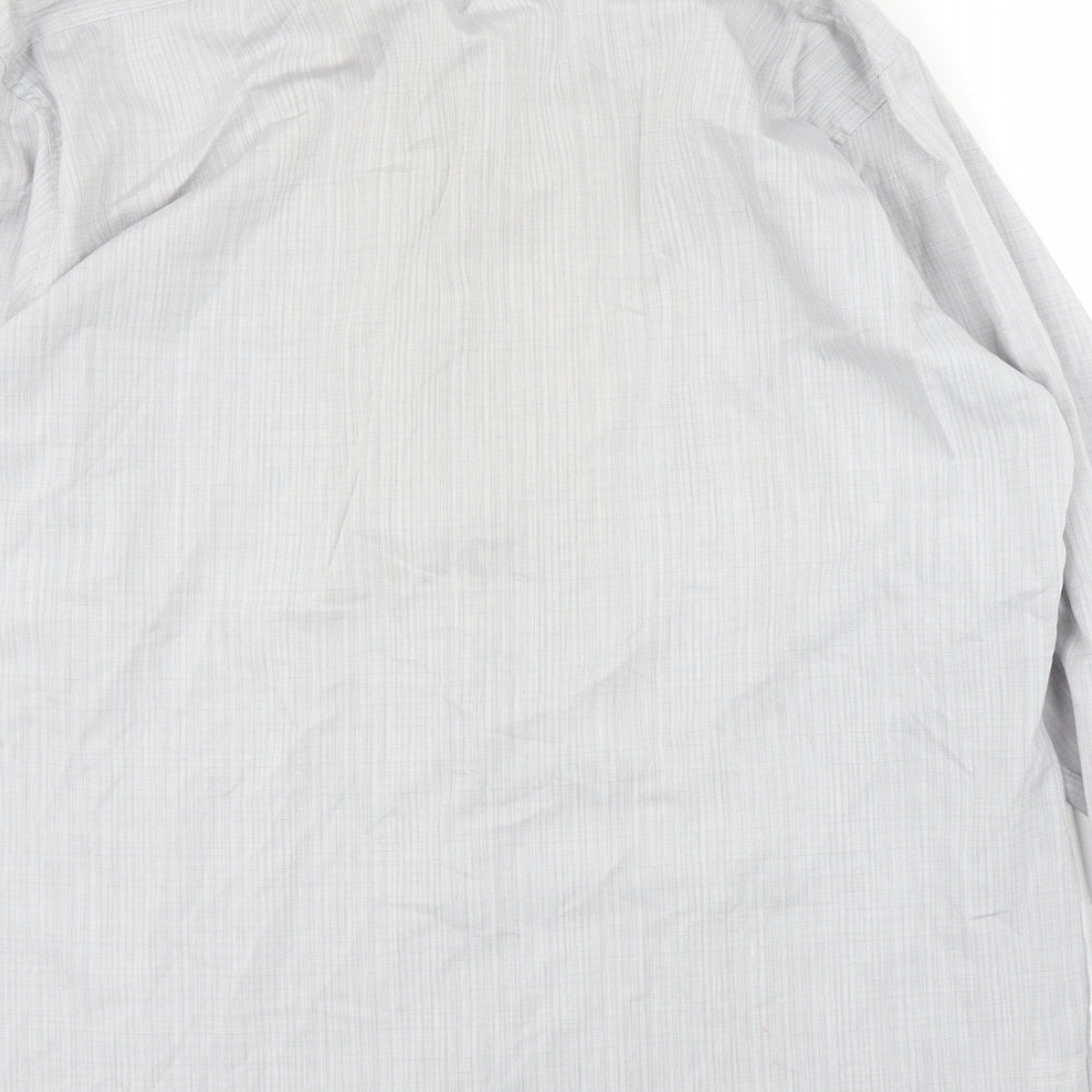 St Michael Mens Grey Button-Up Size 15.5