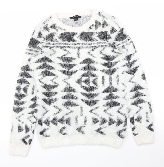 Womens UK Size XS ESMARA White Pullover Jumper