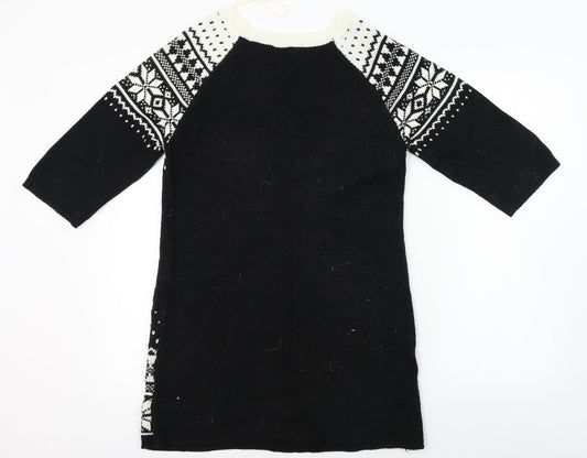 George  Womens Black Geometric  Jumpsuit One-Piece Size 12