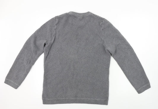 H&M Mens Grey Pullover Jumper Size M