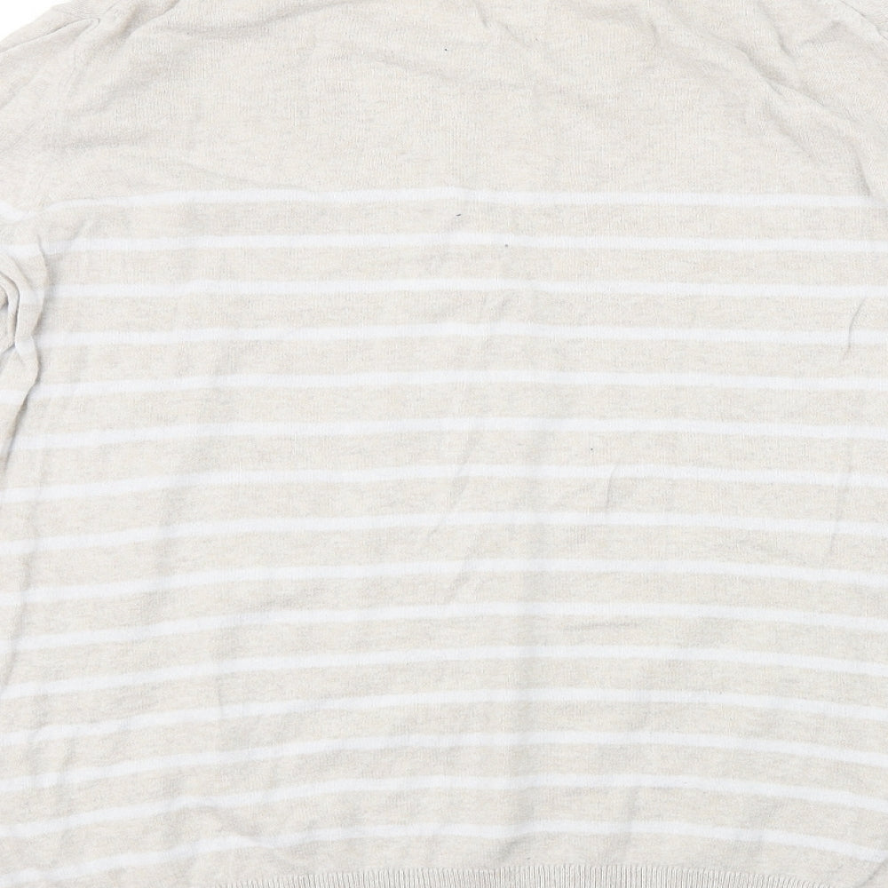 Gap Mens Beige Striped Pullover Jumper Size M