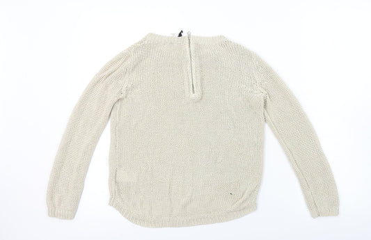 Womens UK Size XS H&M Beige Pullover Jumper