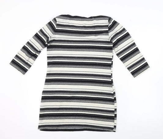 F&F Womens Ivory Striped Bodycon Size 8