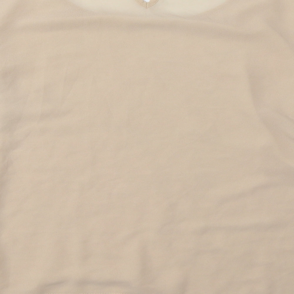 Womens UK Size 16 Dorothy Perkins Beige Basic Blouse