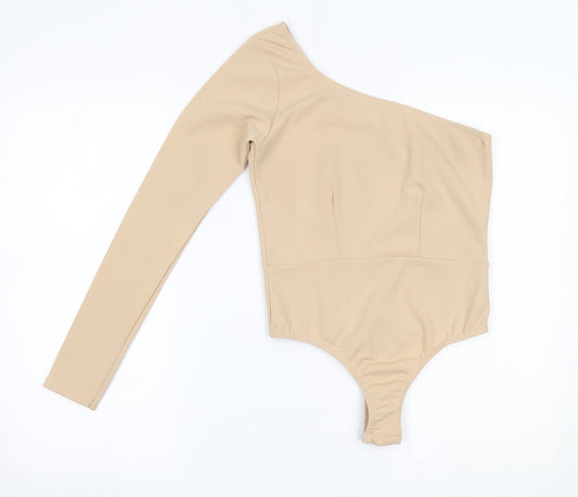 Womens UK Size 8 In the Style One-Piece Beige Bodysuit