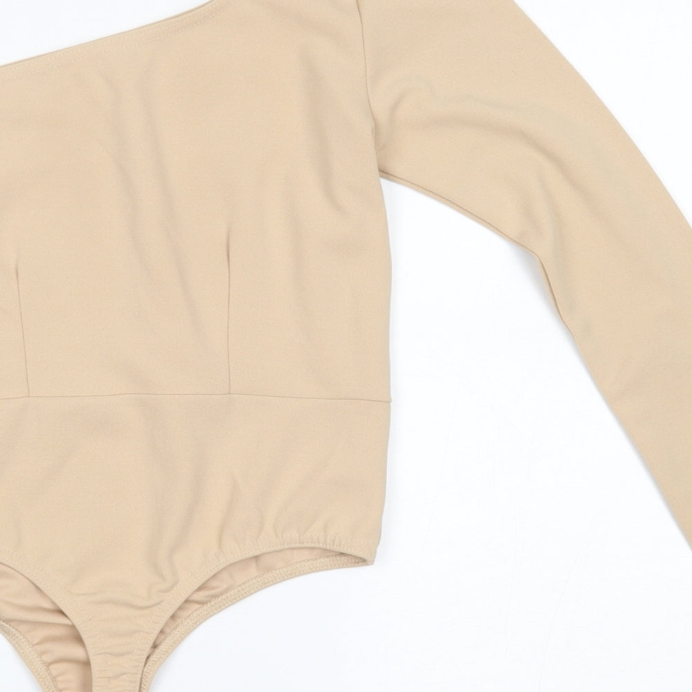 In the Style Womens Beige   Bodysuit One-Piece Size 8