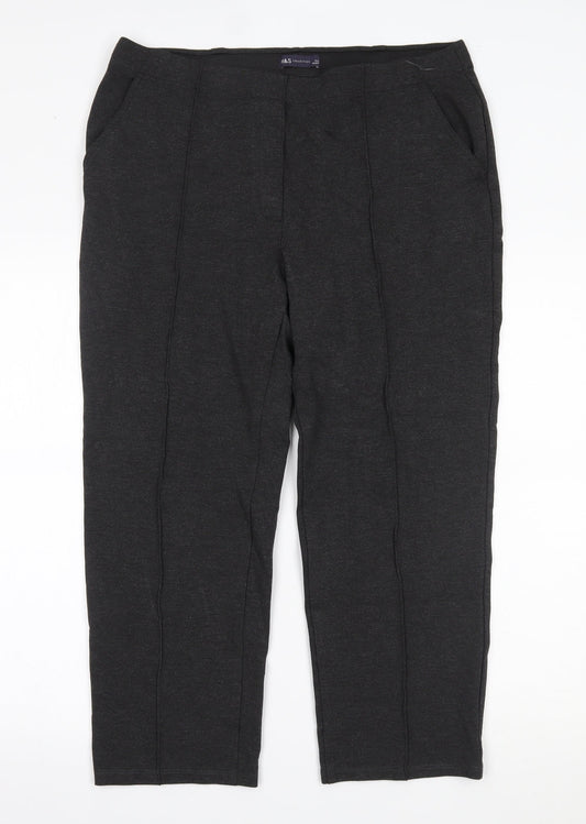 Womens UK Size 16 Marks and Spencer Regular Fit Grey Trousers