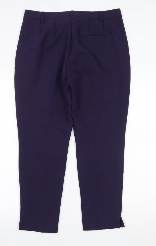 Womens UK Size 12 Marks and Spencer Regular Fit Purple Trousers