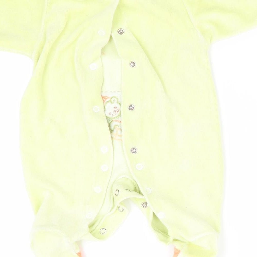 Miminho Boys Green Animal Print Babygrow One-Piece Size 12 Months - Teddy Bear