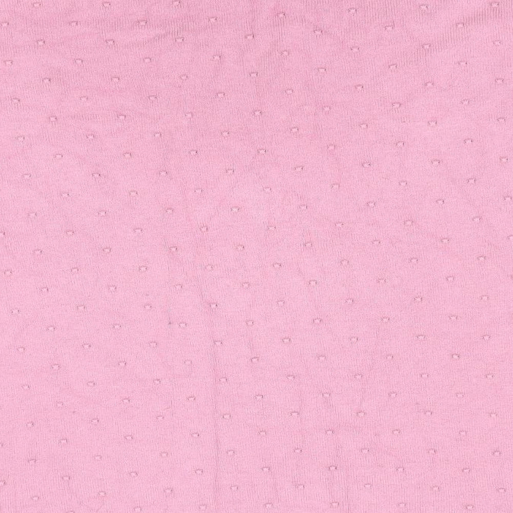 Brand and care label for Hampton Republic women’s pink polka dot jumper, size S