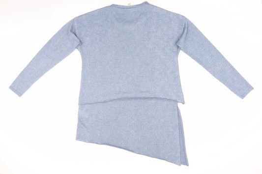 Womens UK Size 8 River Island Blue Tunic Jumper