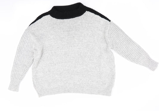 Womens UK Size M Papaya Grey Pullover Jumper