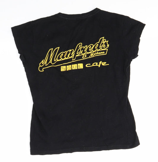 Womens UK Size M JHK Black Basic T-Shirt