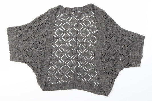 Womens UK Size L Editions Grey Cardigan Jumper
