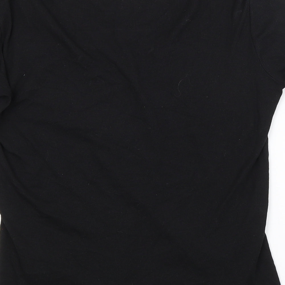 Womens UK Size L H&M Black Basic Blouse