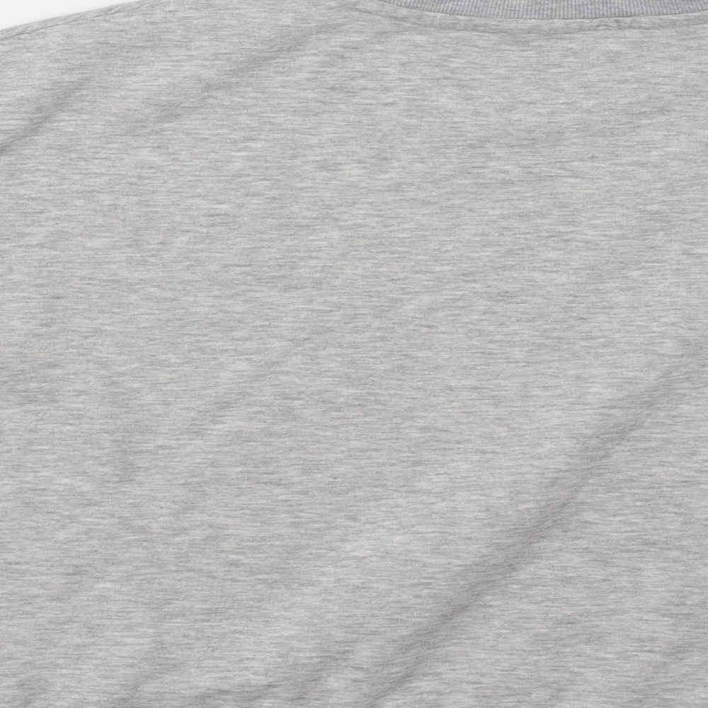 Brand and care label for Primark women’s grey pullover sweatshirt, size M