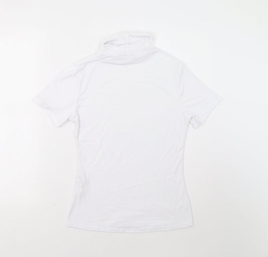 Boohoo Womens White Basic Blouse Size 14