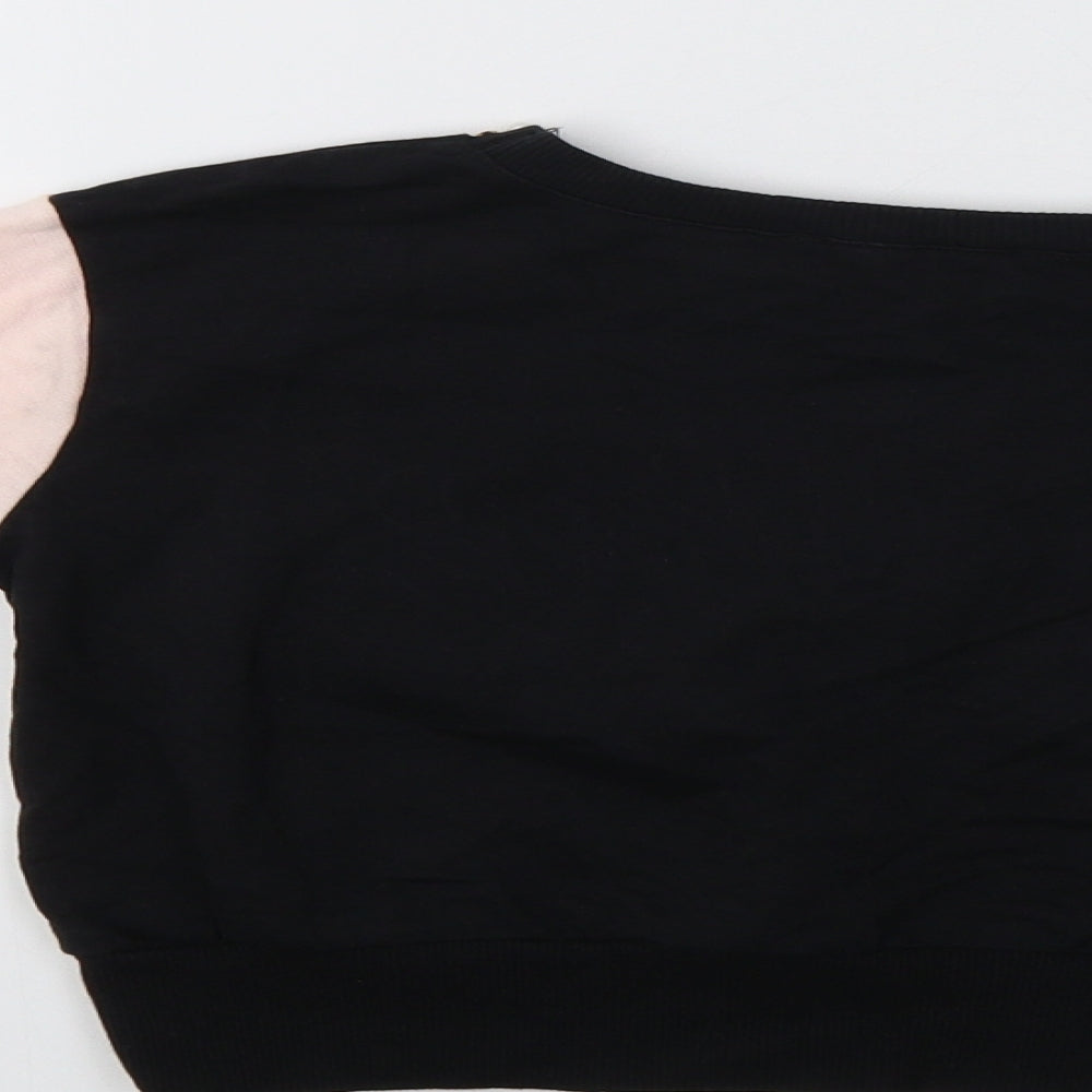 Select Girls Black Colourblock Pullover Sweatshirt Size 10-11 Years - Belle