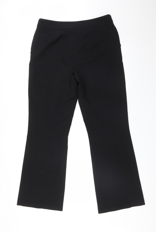 George Womens Black Trousers Size 12 L30 in
