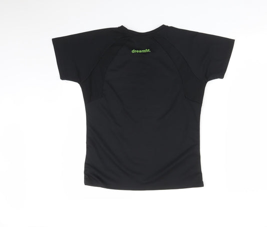 NATH Womens Black Basic T-Shirt Size L - DREAMFIT