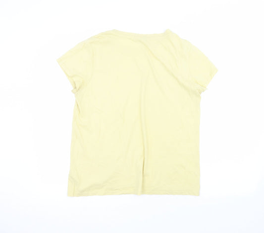Womens UK Size L H&M Yellow Basic T-Shirt