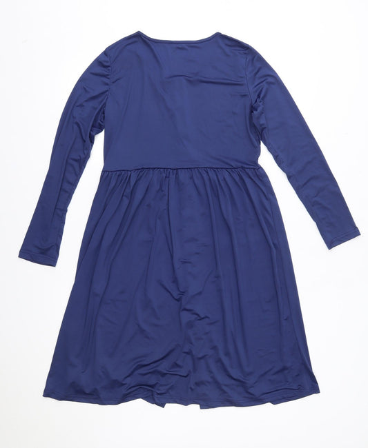 Preworn Womens Blue A-Line Size M