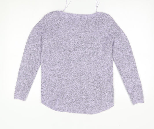 Womens UK Size 10 M&Co Purple Pullover Jumper