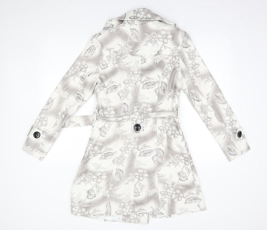 Womens UK Size 8 izabel White Overcoat