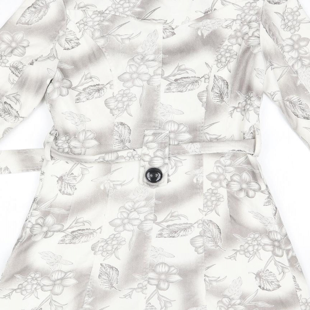 Womens UK Size 8 izabel White Overcoat
