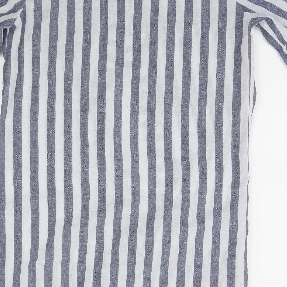 Preworn Womens Blue Striped Top Pyjama Top