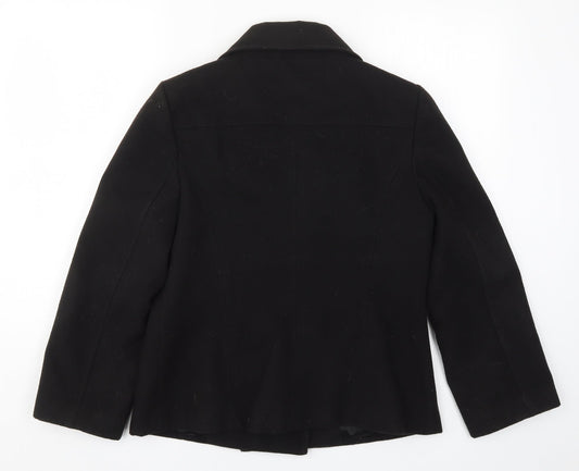 Papaya Womens Black Pea Coat Coat Size 12