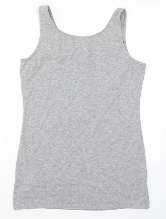 George Womens Grey Basic Tank Size 14