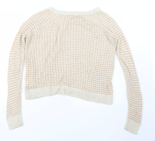 George Womens Beige Knit Pullover Jumper Size 8