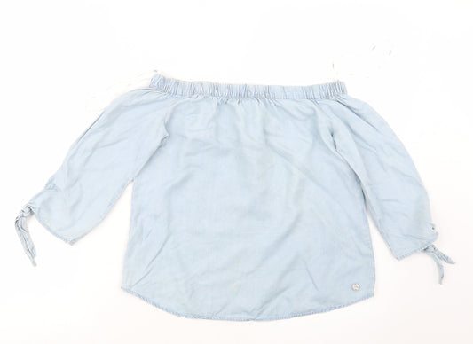 Only Womens Blue Basic Blouse Size 6