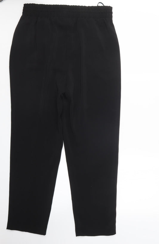 Womens UK Size 10 Papaya Regular Fit Black Trousers