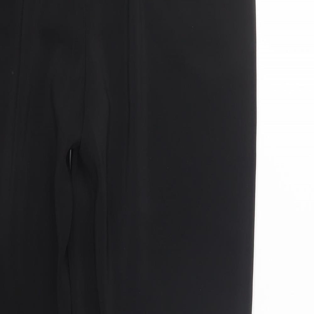 Womens UK Size 10 Papaya Regular Fit Black Trousers