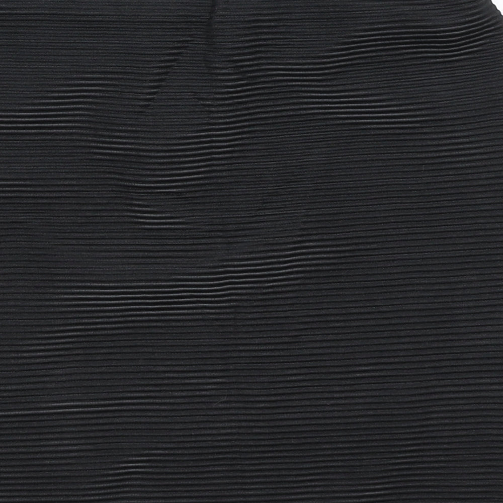 Brand and care label for Atmosphere women’s black bandage skirt, size UK 8