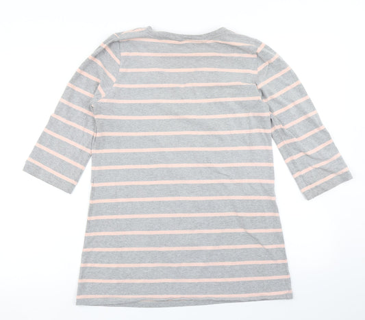 Blooming Marvellous Womens Grey Striped Basic T-Shirt Size L