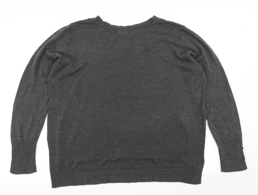 Primark Womens Grey Knit Pullover Jumper Size XL