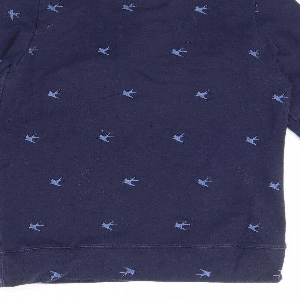 Womens UK Size 10 NEXT Blue Henley Jumper