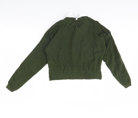 Womens UK Size 10 Select Green Pullover Jumper