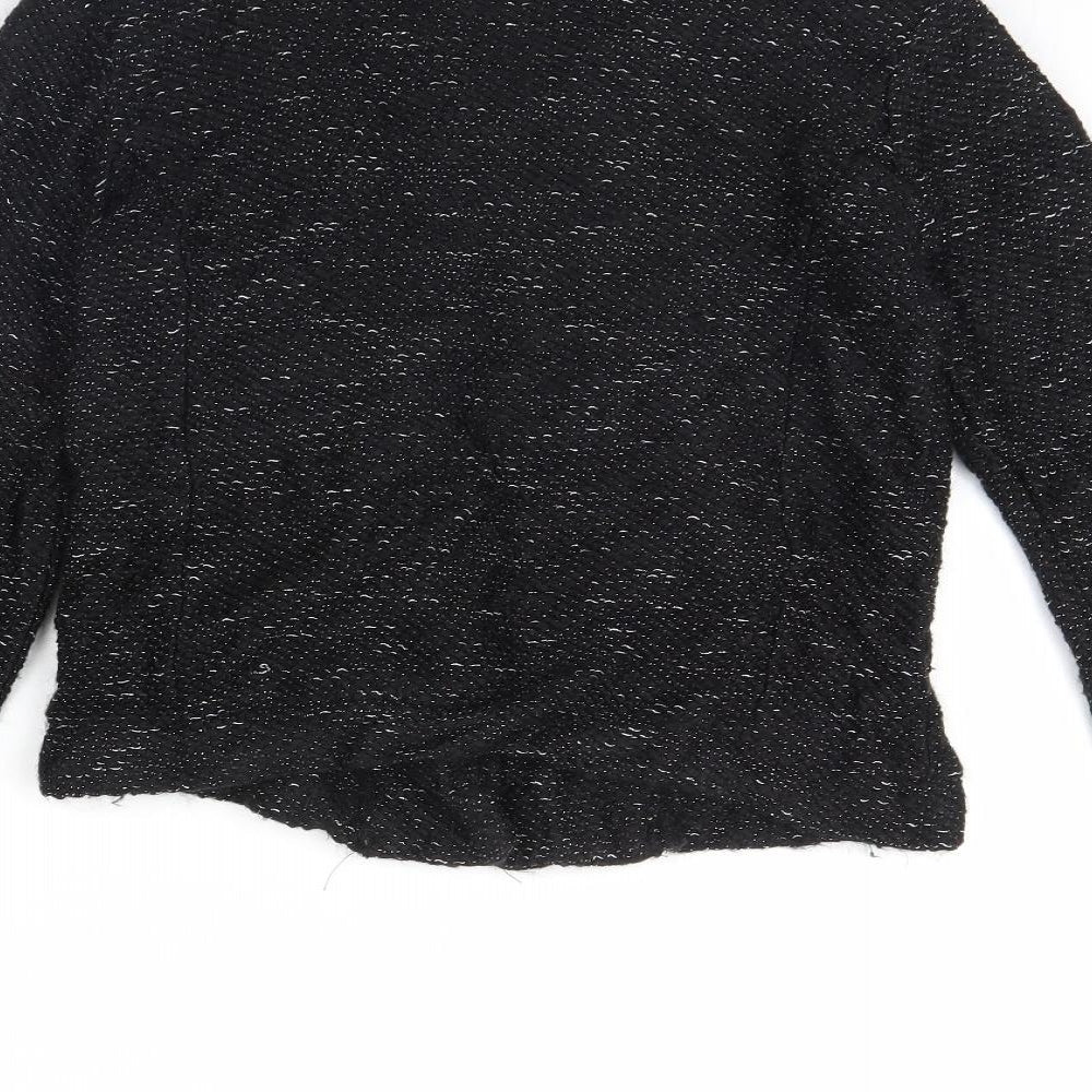 Brand and care label for Divided women’s black jacket, size S