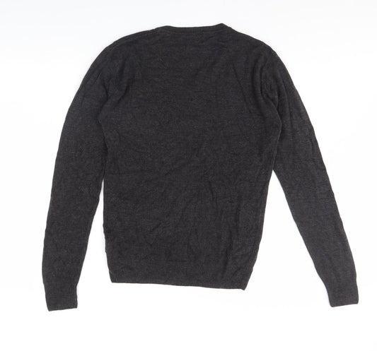 Easy Mens Grey Pullover Jumper Size M