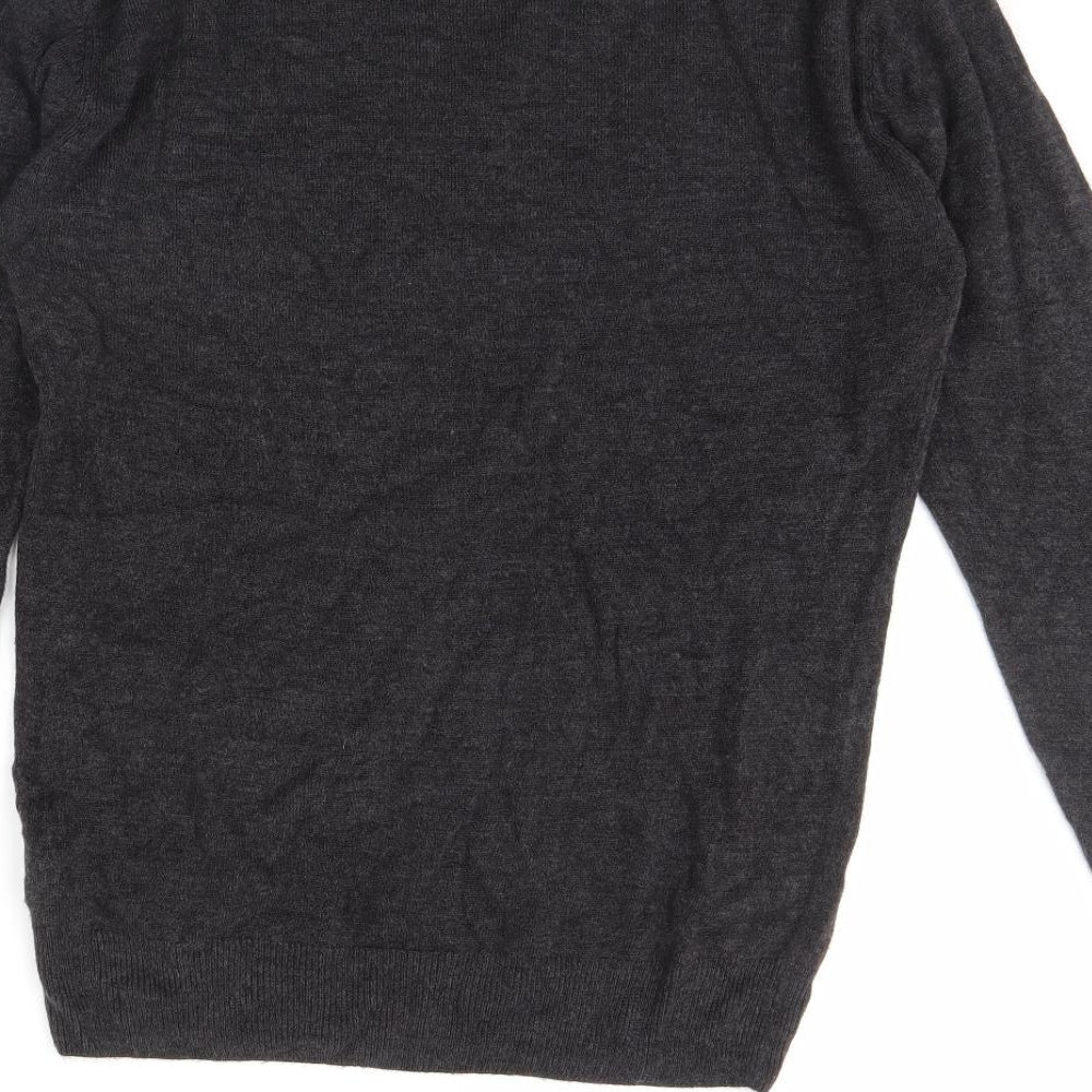 Easy Mens Grey Pullover Jumper Size M