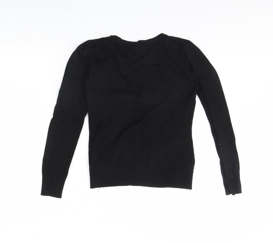 Womens UK Size S In wear Black Cardigan Jumper