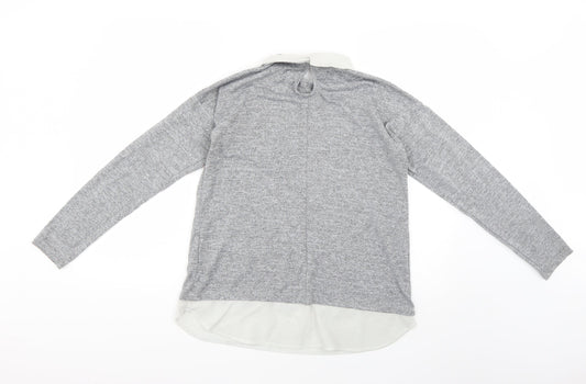 Womens UK Size 12 Atmosphere Grey Basic Blouse