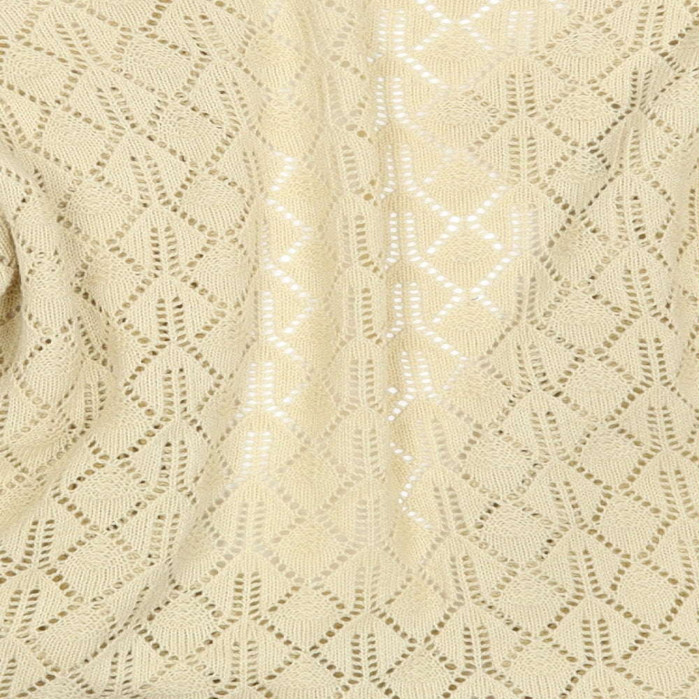 Womens UK Size L BM Beige Cardigan Jumper