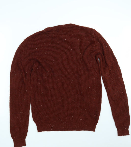 Cedar Wood State Mens Brown Knit Pullover Jumper Size M