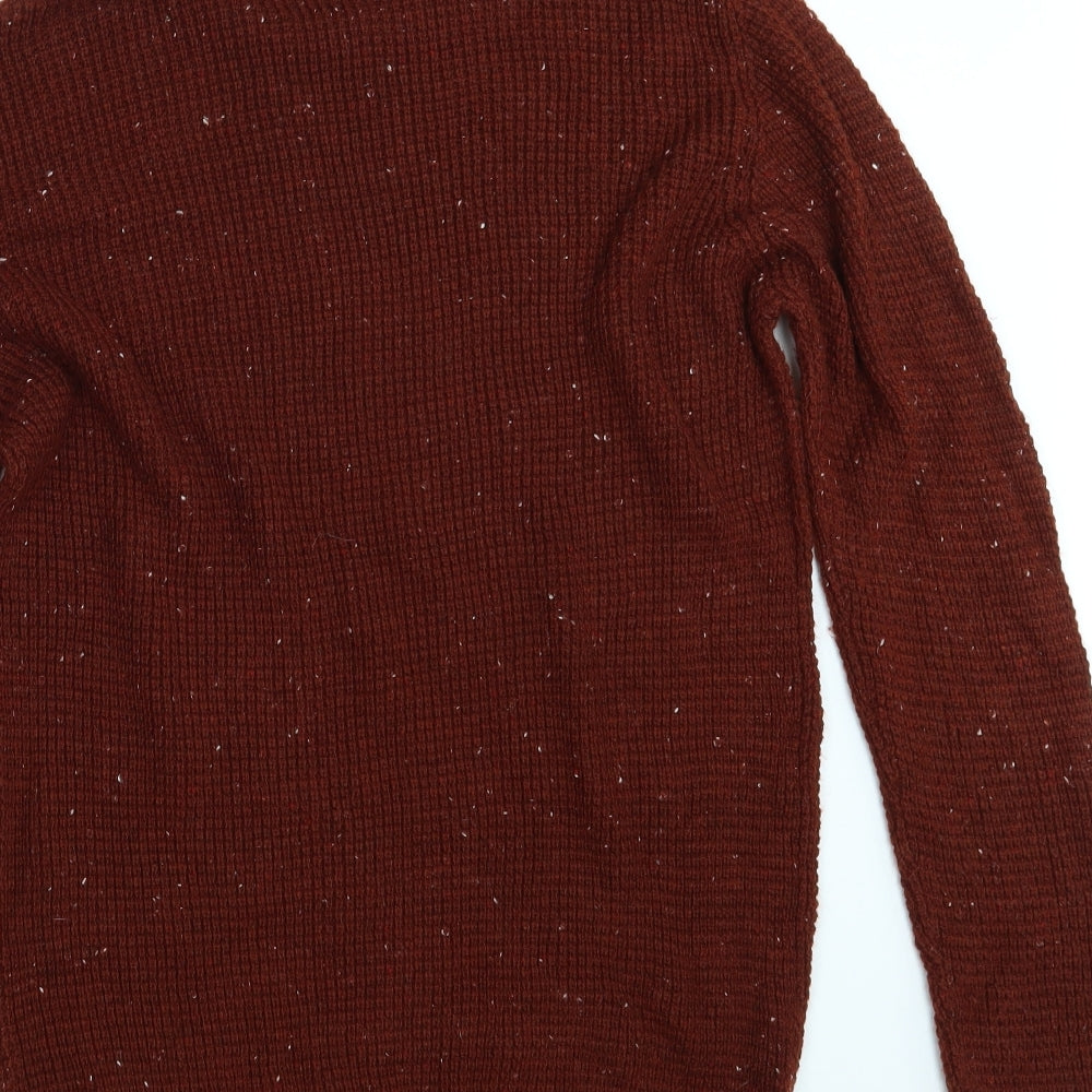 Cedar Wood State Mens Brown Knit Pullover Jumper Size M