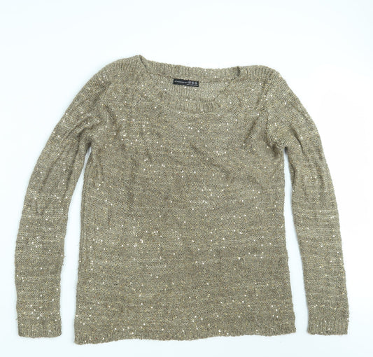 Womens UK Size 14 Atmosphere Beige Pullover Jumper